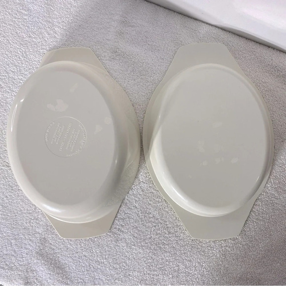 Vintage Glasbak Green Daisy Plastic Oven Proof Round & Oval  Casserole Set x3 - Picture 6 of 16